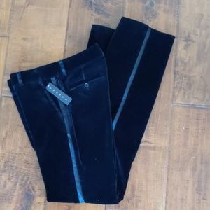 Theory velvet tuxedo pant